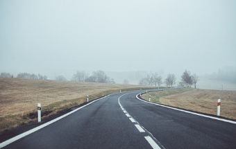 Open winding road